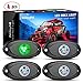 Nilight Nilight LED Rock Light 4PCS Green Light Pods Waterproof Under Body Wheel Well Light Exterior Interior Lights for Car  - Image 2