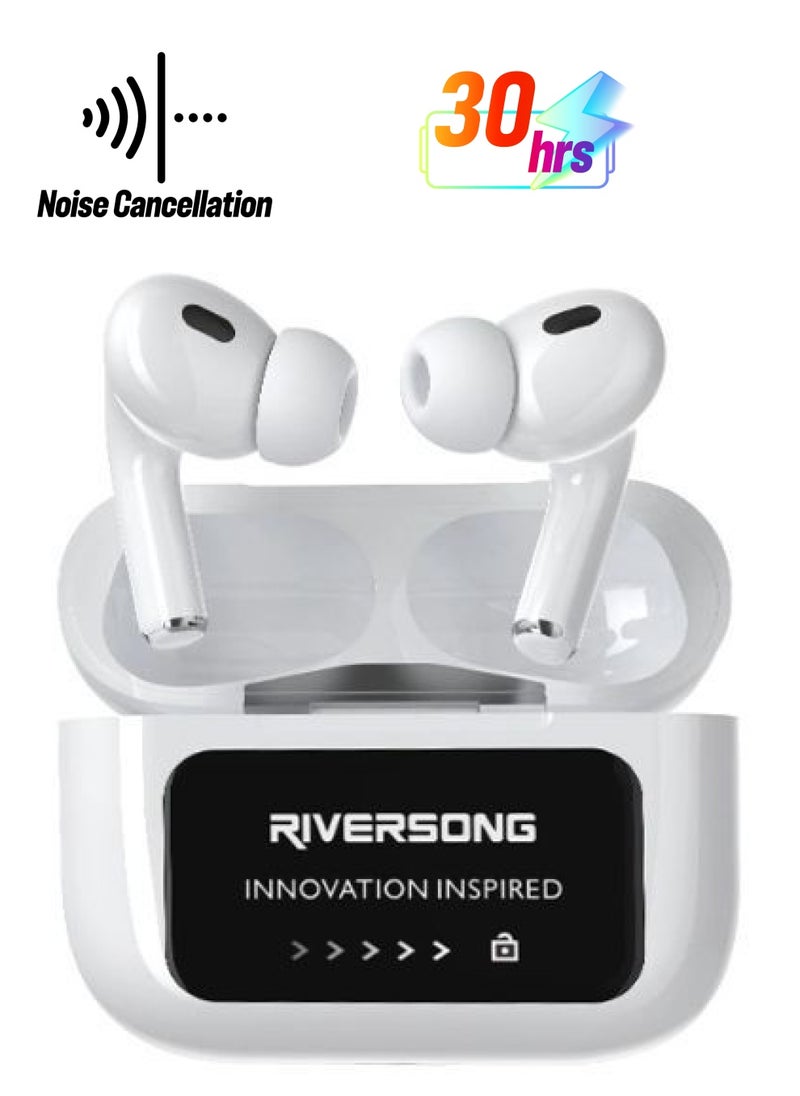 RIVERSONG - Airfly T2 True Wireless Earbuds, Smart Touch Case, Active Noise Cancellation, 6 EQ Modes, 30H Playtime, Waterproof, Voice Assistant - Image 1