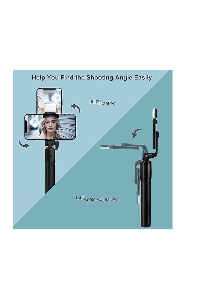 Generic - Selfie Stick, Extendable Selfie Stick Tripod with Wireless Remote and Tripod Stand, Portable, Lightweight, Compatible with iPhone 15 14 13 12 Pro Xs Max X 8Plus, Samsung Smartphone and More - Image 1