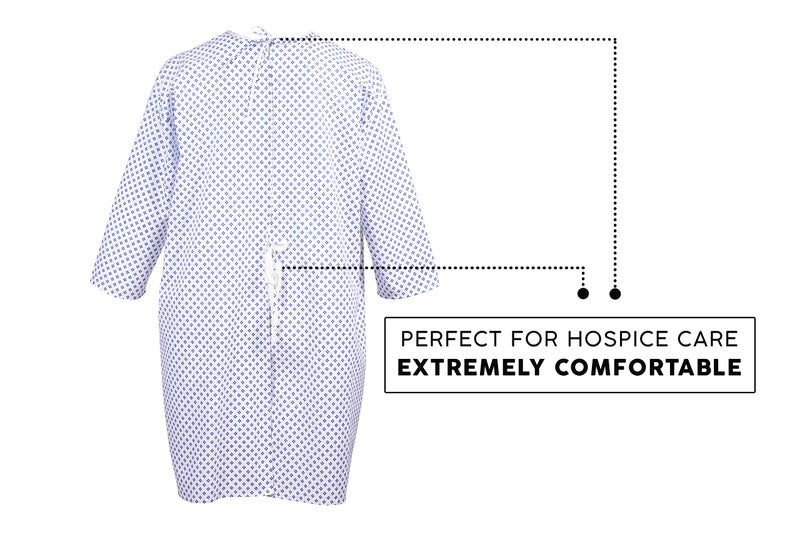 Profound Care Hospital Gown 6 Pack - Patient Gowns Fits Up to 2XL - Hospital Gowns for Women and Men - 45" Long & 62" Wide - Cotton Blend Medical Patient Gowns White - Image 5