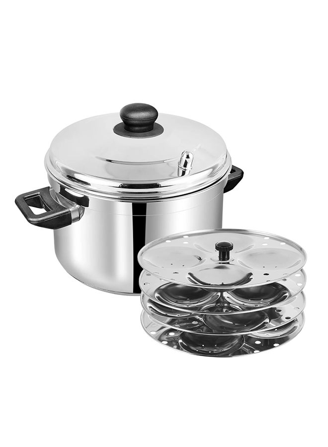 Vinod Stainless Steel Idli Cooker  With 4 Tier Idly Plate ( 16 Iddly), Vic001, Cooker, Idli Maker, Steamer - Image 1