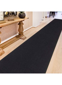 Machine Washable Modern Solid Design Non Slip Rubberback 3X10 Traditional Runner Rug For Hallway Kitchen Bedroom Living Room 2'7 X 9'10 Black - pzsku/Z362E1AA4B1F5B2277587Z/45/_/1705941235/d92bf1a5-6d0d-42d2-ad0c-c3aece1df6c4