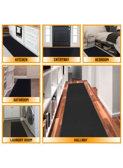 Machine Washable Modern Solid Design Non Slip Rubberback 3X10 Traditional Runner Rug For Hallway Kitchen Bedroom Living Room 2'7 X 9'10 Black - pzsku/Z362E1AA4B1F5B2277587Z/45/_/1705941236/1710104d-7107-4ac9-a65d-93476be1c4cd