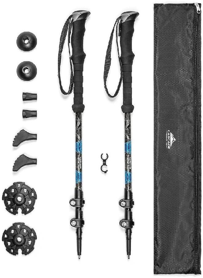 Cascade Mountain Tech Cascade Mountain Tech Trekking Poles - Carbon Fiber Walking or Hiking Sticks with Quick Adjustable Locks (Set of 2)  - Image 5