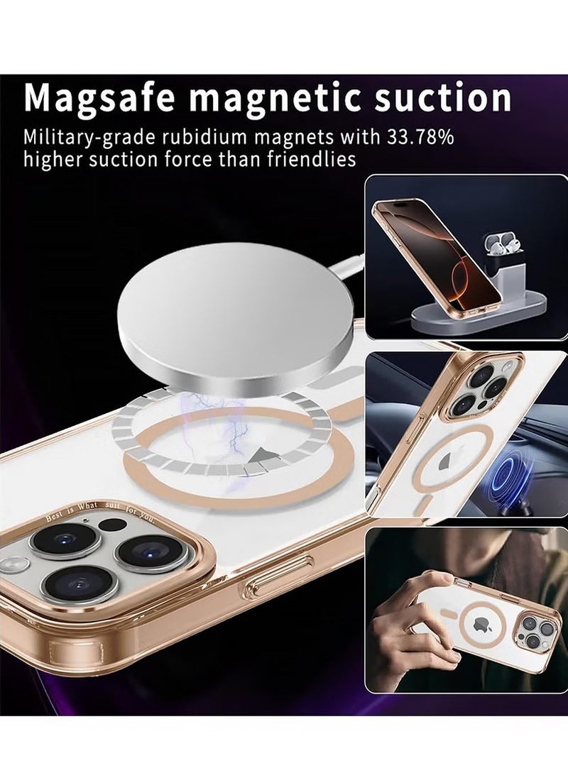 X-level iPhone 16 Pro Max Case,Camera Control Compatible with MagSafe,Camera Protection, Shockproof Thin Cover,Resists Yellowing and Scratches, Magnetic Phone Case for iPhone 16 Pro Max Desert Titanium case  - Image 3