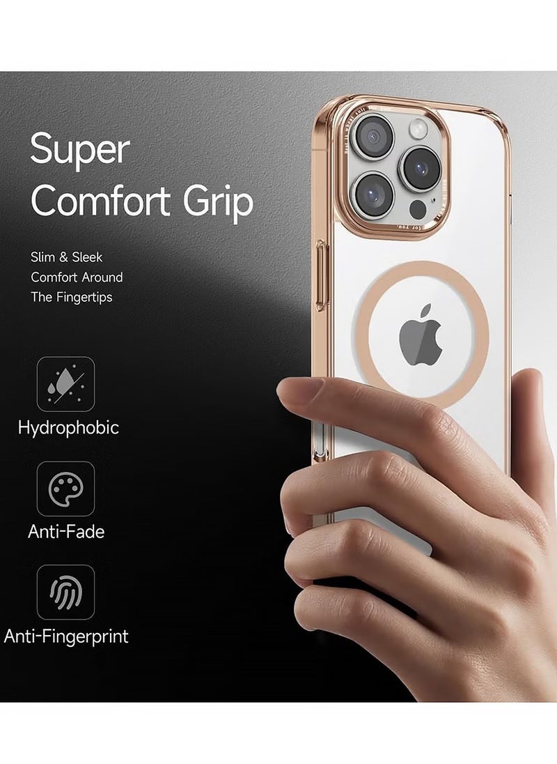 X-level iPhone 16 Pro Max Case,Camera Control Compatible with MagSafe,Camera Protection, Shockproof Thin Cover,Resists Yellowing and Scratches, Magnetic Phone Case for iPhone 16 Pro Max Desert Titanium case  - Image 4