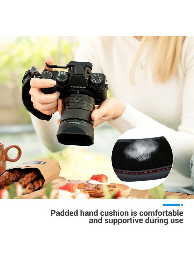 JJC Widen DSLR Camera Wrist Hand Strap Grip with Quick Release Tripod Plate for Canon EOS R8 R5 R6 Mark II R10 R7 R3 R5C R6 R RP 90D 80D 4000D Rebel T7 T8i T7i T6i 5D Mark IV III 7D 6D Mark II Sony A7R V  - Image 2