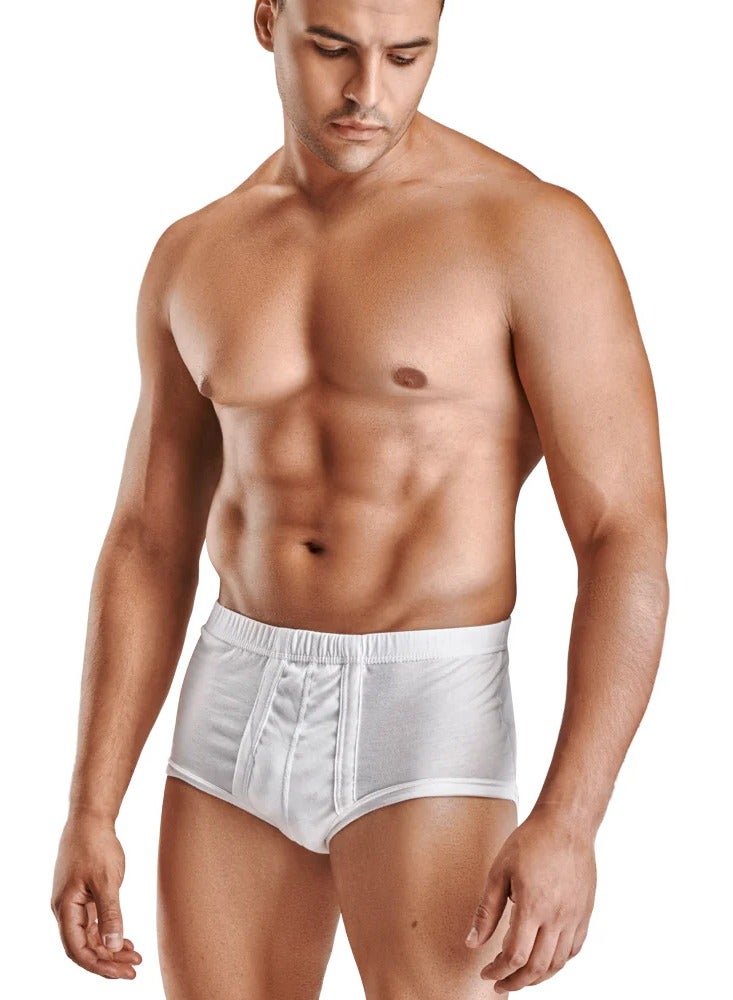 embrator Pack of 3 Men's 100% Cotton White Briefs Underwear - Image 3