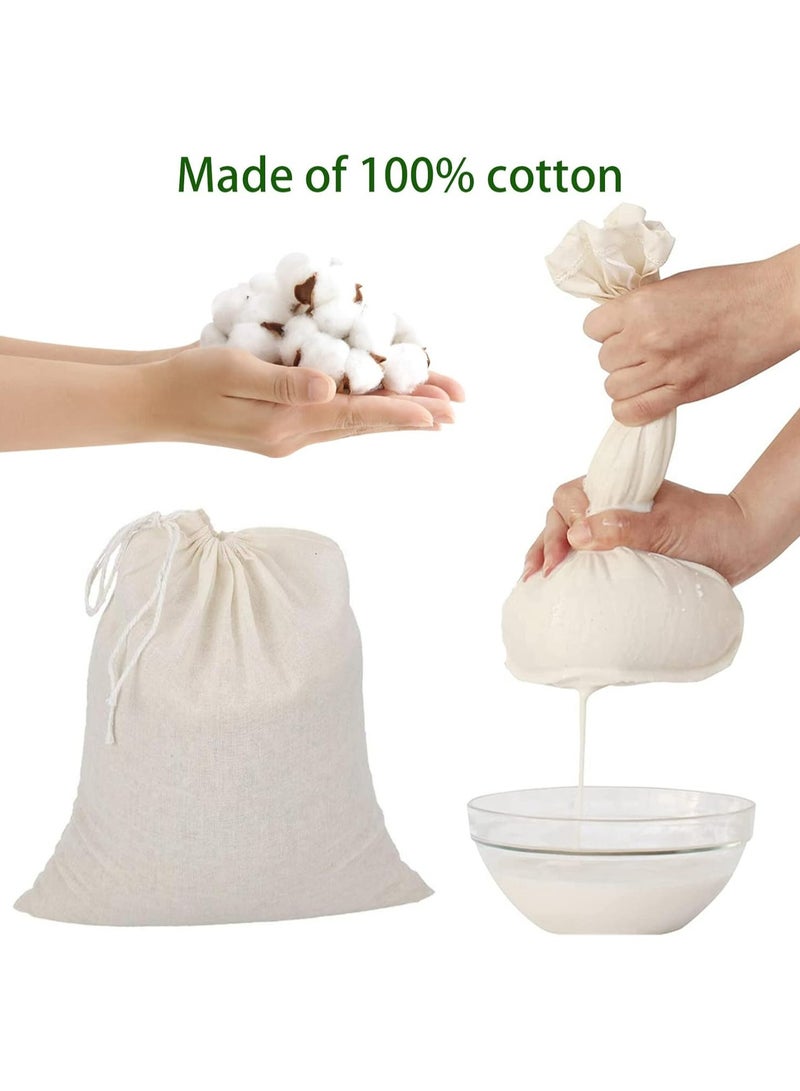 أوزيغالور 12 عبوة أكياس قطنية قابلة لإعادة الاستخدام - 20 × 25 سم، قابلة للغسل والتحلل الحيوي - Image 2