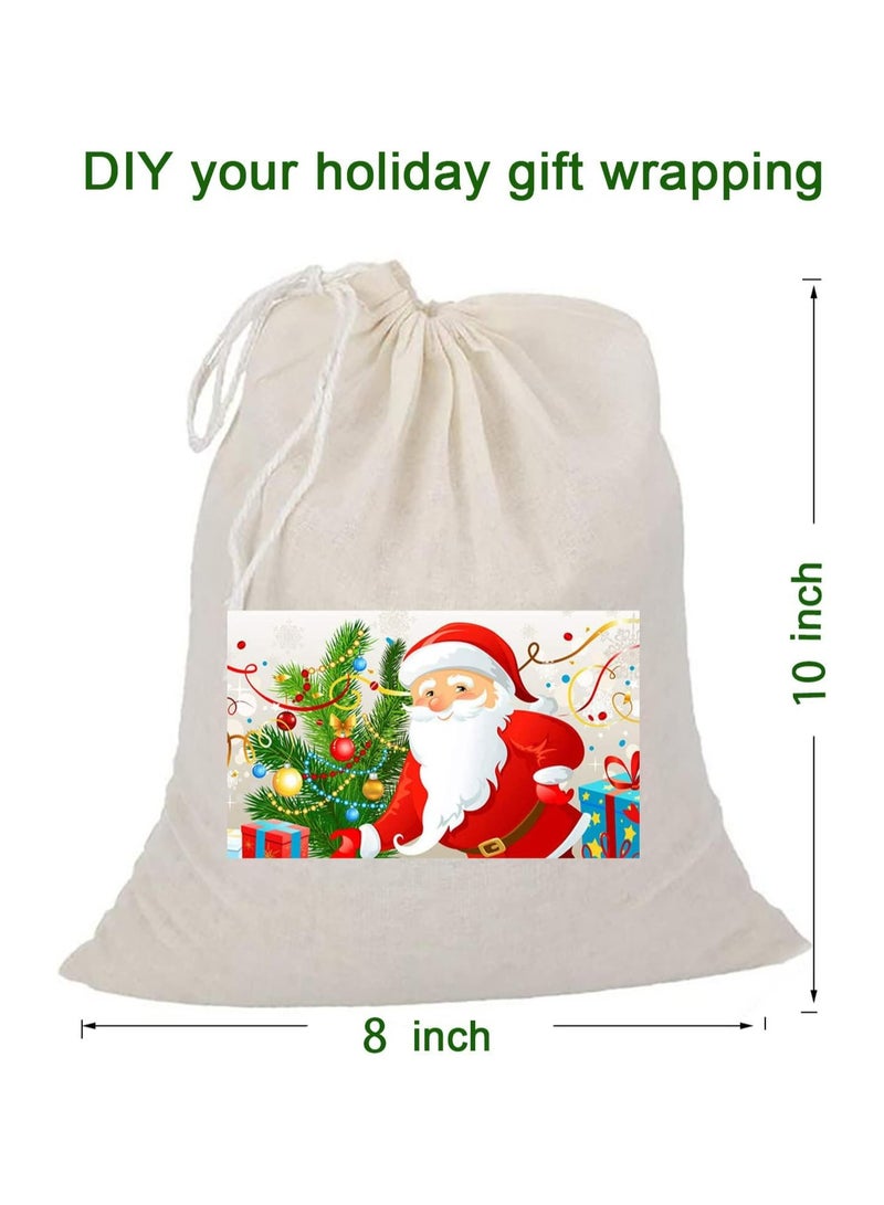 أوزيغالور 12 عبوة أكياس قطنية قابلة لإعادة الاستخدام - 20 × 25 سم، قابلة للغسل والتحلل الحيوي - Image 3