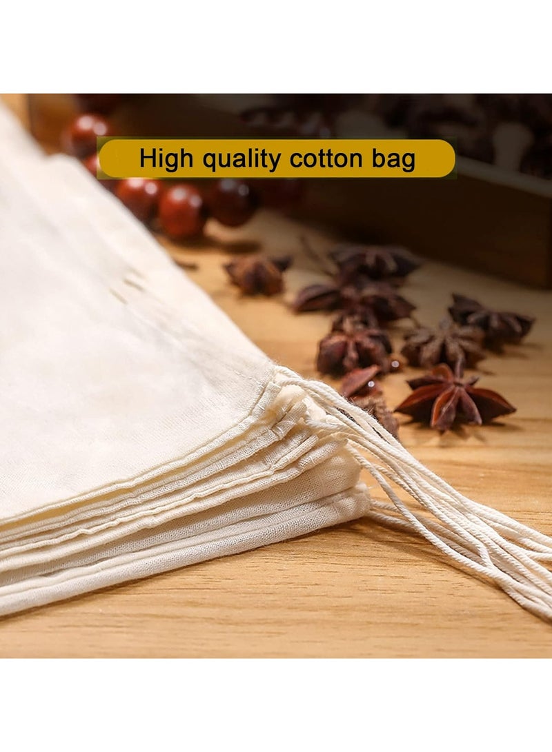 أوزيغالور 12 عبوة أكياس قطنية قابلة لإعادة الاستخدام - 20 × 25 سم، قابلة للغسل والتحلل الحيوي - Image 4