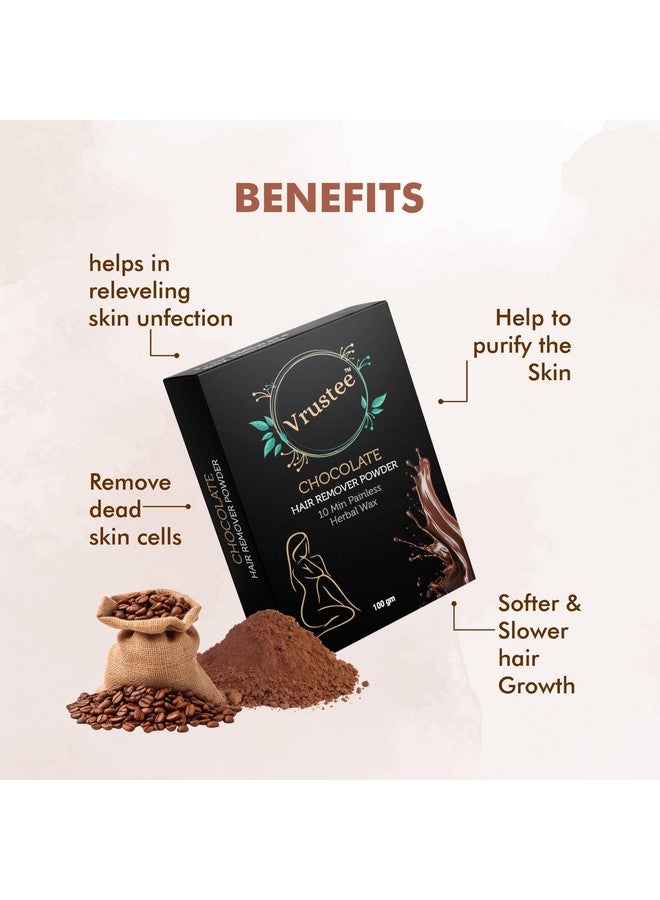 SHOPYSTAR Chocolate Hair Removal Wax Powder | Painless Herbal Waxing Powder for All Hair Types | Quick 10-Min Hair Removal for Hands, Legs, Underarms & Bikini Area | 100g (Pack of 1) - Image 2