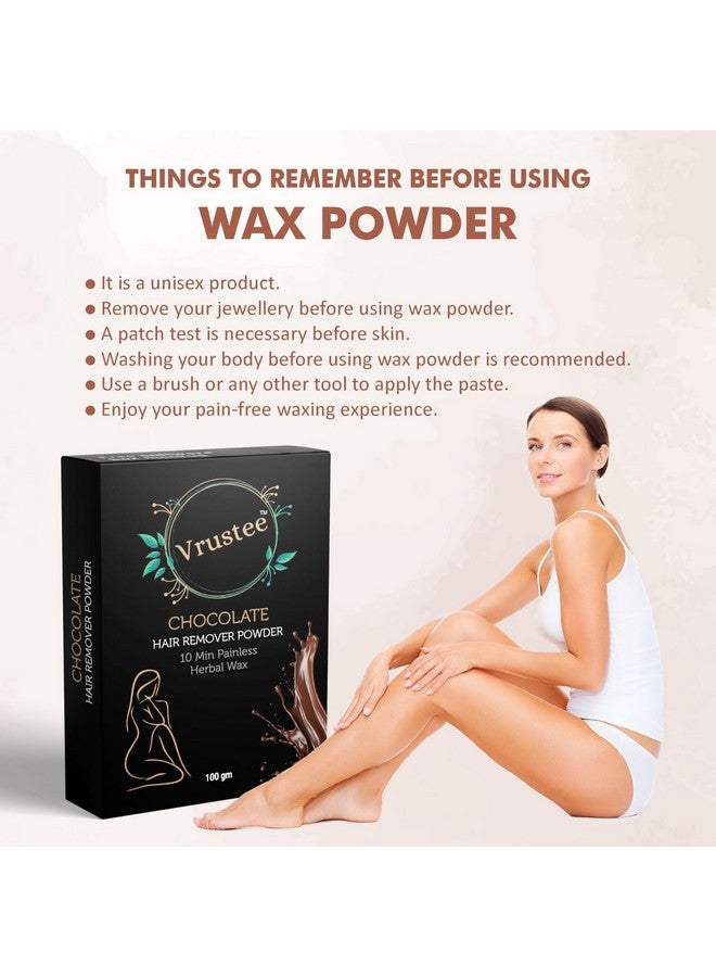 SHOPYSTAR Chocolate Hair Removal Wax Powder | Painless Herbal Waxing Powder for All Hair Types | Quick 10-Min Hair Removal for Hands, Legs, Underarms & Bikini Area | 100g (Pack of 1) - Image 4