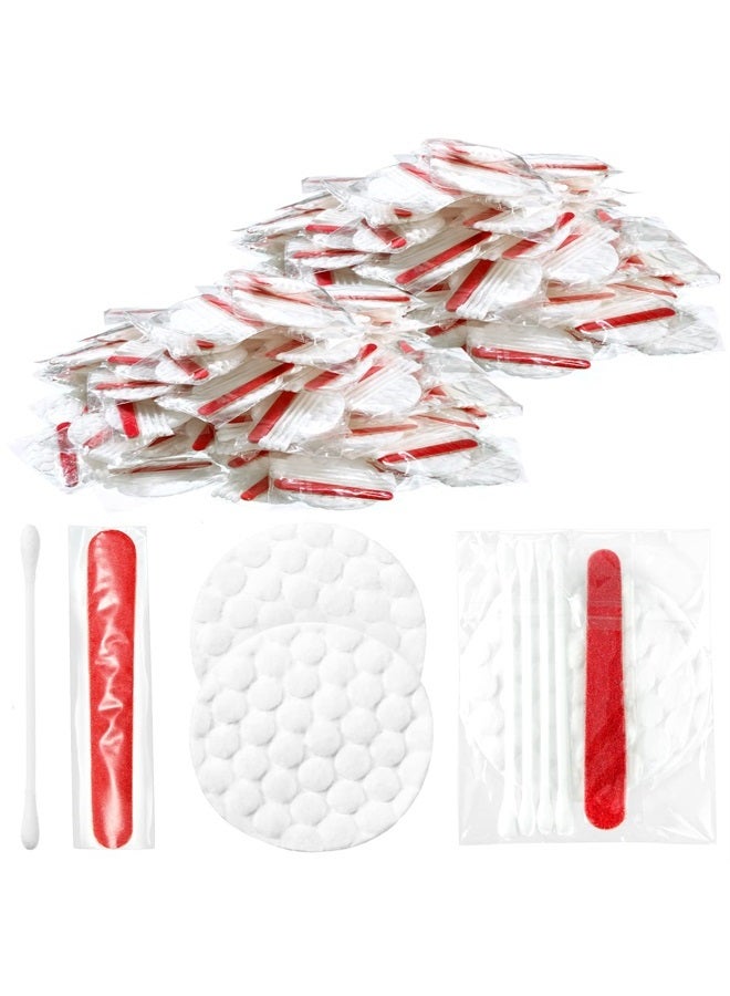 Tondiamo 200 قطعة مجموعة أدوات تجميل فندقية مغلفة بشكل فردي مستلزمات فندقية للاستخدام مرة واحدة بحجم السفر