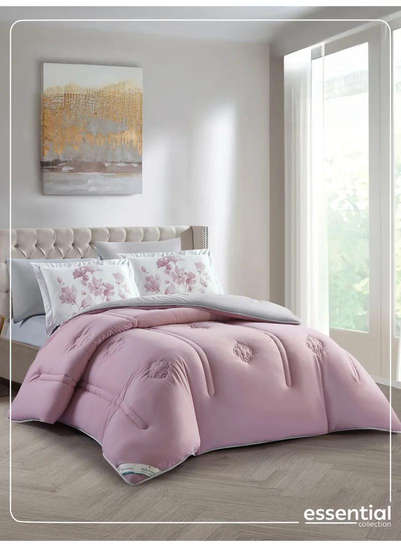 Donetella Bedding Comforter Set, King Size Fits 200x200 cm - 6-Pcs Digital Print Quilted Bed Set, Microfiber Fabric - 1 Comforter, 1 Fitted Sheet, 2 Pillow Shams, 2 Pillowcases