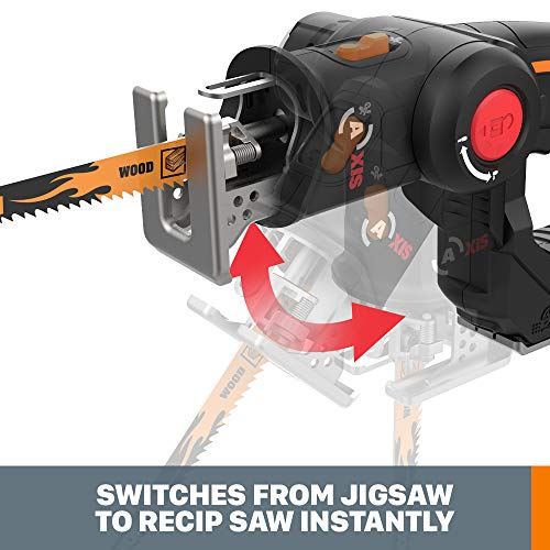 Worx WX550L.9 20V Power Share Axis Cordless Reciprocating & Jig Saw (Tool Only) - Image 4