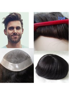 Australian Hair Patch for Men, 100% Human Hair, Natural Looking Thin Front Lace Hair black