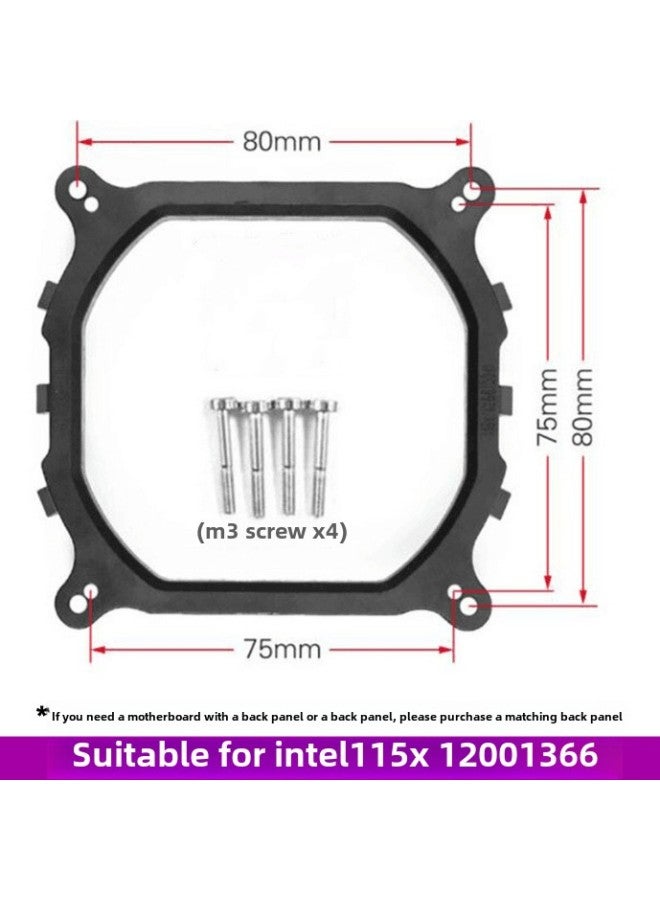 Loquat 1700 1151 AMD4 1366 2011 X58 X79 CPU Fan Radiator Buckle Base Bracket-Color:115X 1366 Bracket Screws - Image 1