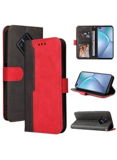 HuHa Case Cover For For Infinix Zero 8 Business Stitching-Color Horizontal Flip PU Leather Case with Holder & Card Slots & Photo Frame(Red) 