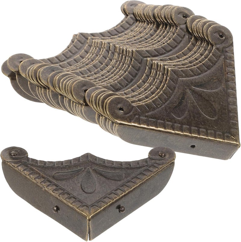 30pcs Metal Corner Protectors Vintage Style Edge Guards for Wooden Boxes Cabinets Desks Furniture Safety Guards - Image 1