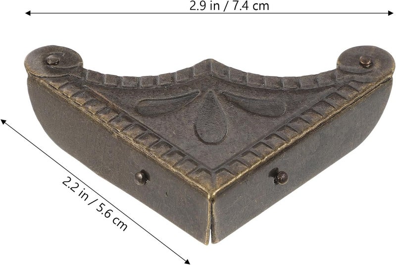30pcs Metal Corner Protectors Vintage Style Edge Guards for Wooden Boxes Cabinets Desks Furniture Safety Guards - Image 2