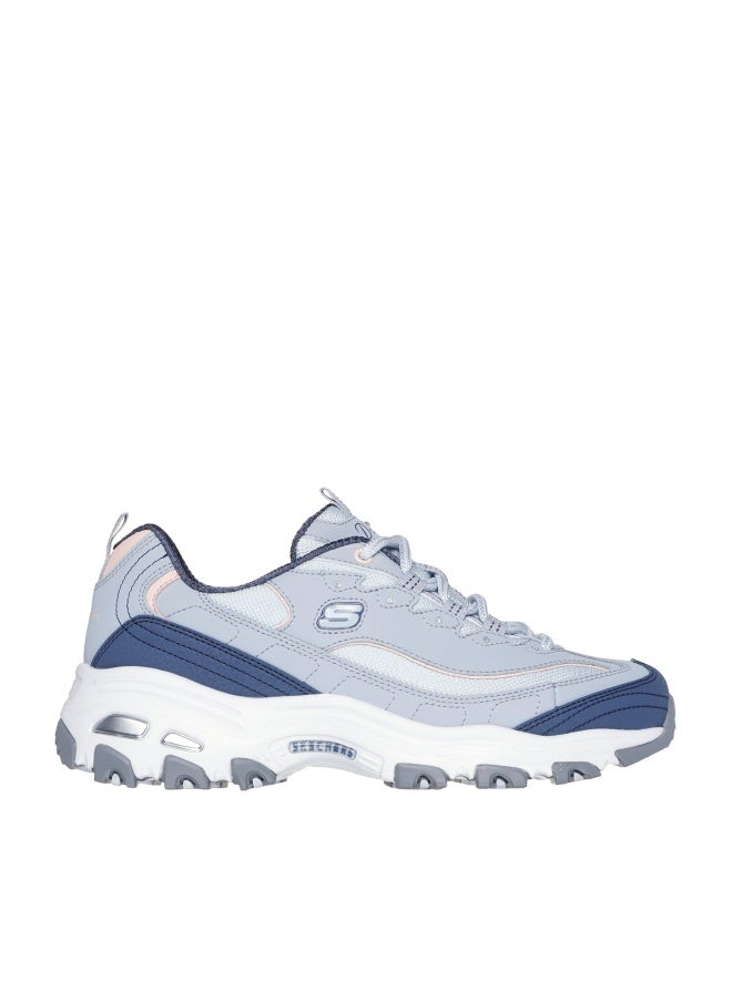 SKECHERS حذاء سنيكرز سكيشرز للنساء D'Lites - تصويت شعبي، أزرق فاتح/متعدد، 8.5 - Image 1