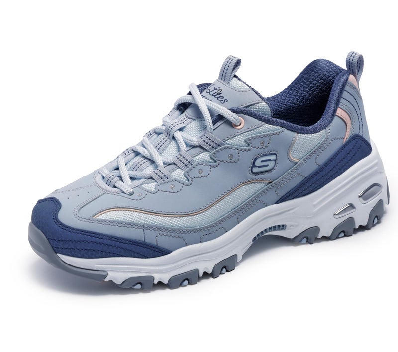 SKECHERS حذاء سنيكرز سكيشرز للنساء D'Lites - تصويت شعبي، أزرق فاتح/متعدد، 8.5 - Image 4