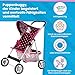 Kinderplay Baby Doll Stroller Pram for Girls Umbrella Stroller for Kids Lightweight Play Carriage for Toddler Ages 2 Years Baby Doll Accessories with Storage 2205Inch Handle Height Model KP0280G - Image 4
