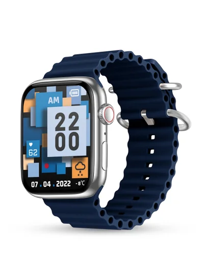 Pebble Zest 1.83" ( 4.64 cm) HD Display Smartwatch, BT Calling, Health Suite, SPO2, Zen Mode, Sleep Monitoring, Multiple Watch Faces, Step Pedometer, Multi-Sports Modes, Alarm & Notification, Midnight Blue