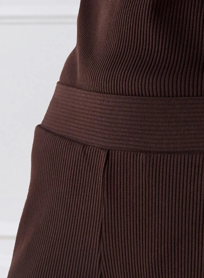 Splash FAV Ribbed Wide Leg Pants with Pockets