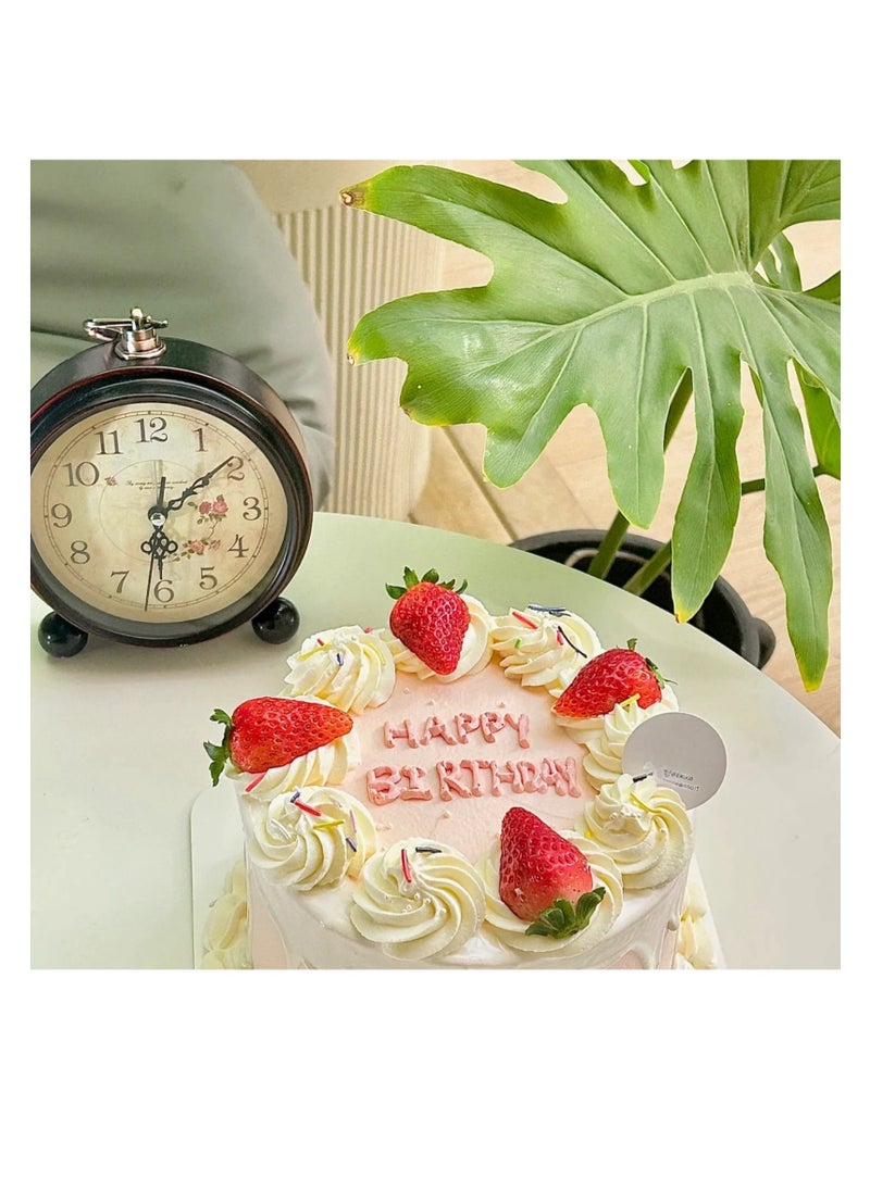 NOVOLAN - NOVOLAN Silent Alarm Clock Retro Alarm Clock, Retro-Inspired Metal Construction, Creative Bedside or Desk Clock, Battery-Powered, Wall Mountable, Clear and Easy-To-Read Dial, Silent Movement - Image 1