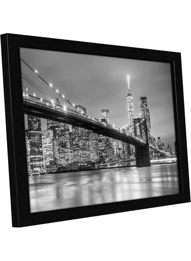 Americanflat 85x14 Picture Frame with ShatterResistant Glass  Signature Collection  GalleryStyle Frames Made of Engineered Wood  Photo Frame for Wall Display  Black - Image 4