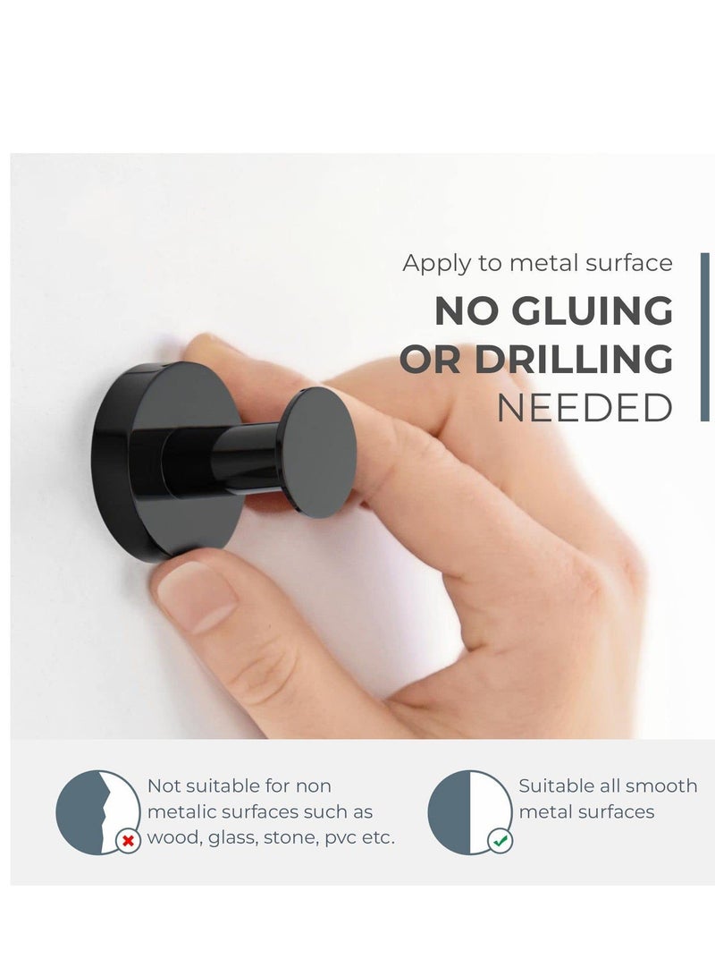 Set of 2 Strong Magnetic Hooks for Hanging Coats and Bags Magnet Hooks Heavy Duty Magnets Neodymium 52 Rare Earth Magnets Push Pin Style Magnet Hook for Refrigerator Locker - Image 4