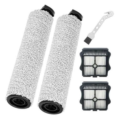 Fixbetter Brush Roller and Filter for Tineco Floor One S5 STEAM Steam Cleaner Replacement Parts 2 Brush Roller 2 Filters 1 Cleaning Brush