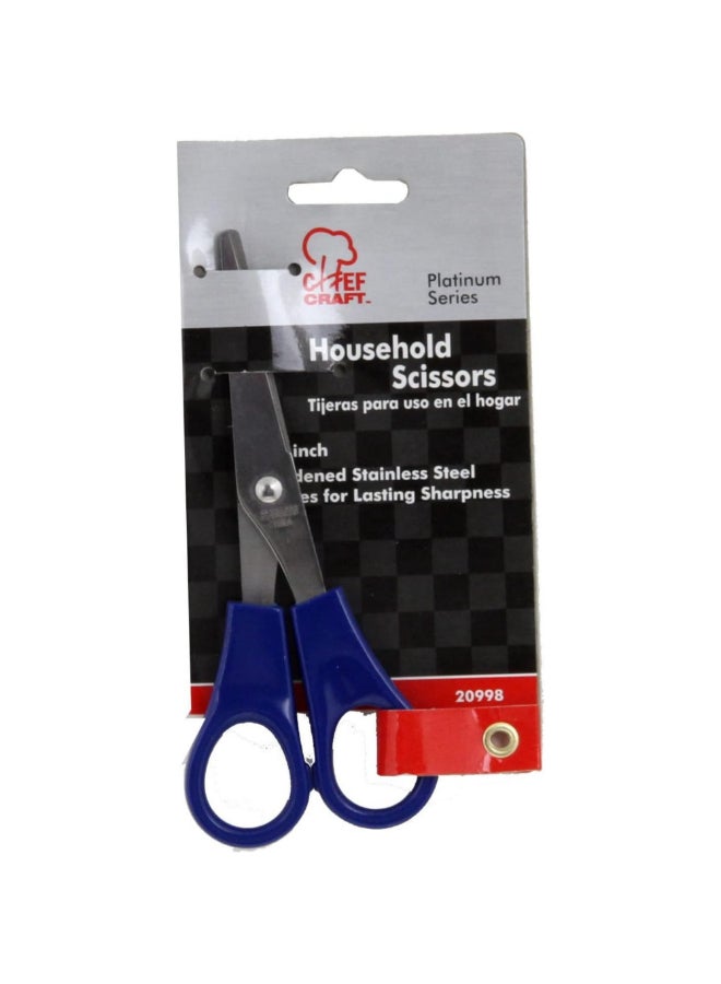 Chef Craft Platinum Series Stainless Steel Household Scissor Blue and Silver 5.5 Inch 20998 - Image 2