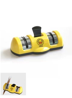 Bukela Knife Sharpeners with Suction Base, Mini Knife Sharpener Suitable for Most Blade Types, Small Yellow Duck Knife Sharpening Tool Helps Repair and Restore Blades 
