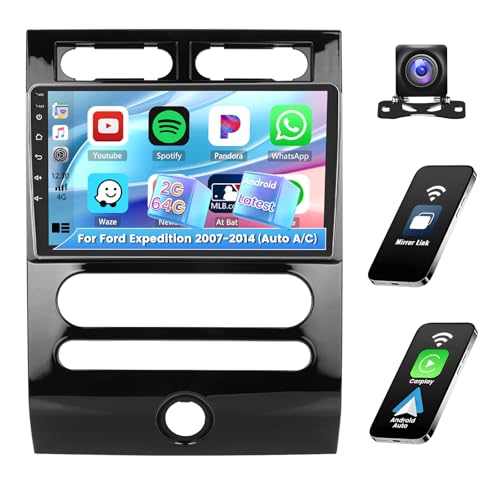 Roinvou 2+64G Radio for Ford Expedition 2007-2014 (Auto A/C) Android 15 Car Stereo Wireless Carplay, 9 inch Touch Screen for Expedition Android Auto Bluetooth GPS EQ - Image 1