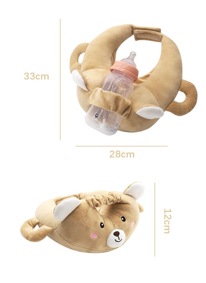 Generic - Bottle Holder for Baby, Baby Self Bottle Feeding Pillow，Baby Bottle Holder Hands Free Feeding, Adjustable Nursing Pillow, Essentials for Newborns and Twins, Bear - Image 1