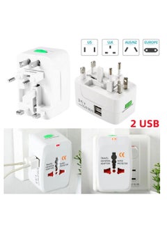 2 USB Port Universal Plug Adapter, All In One EU/UK/US/AU Conversion Plug, Travel AC Power Converter Electrical Socket - pzsku/Z362EF27119DBC93A3D63Z/45/_/1655992620/66d6c171-af0e-4b61-9551-0d39e233c5a7