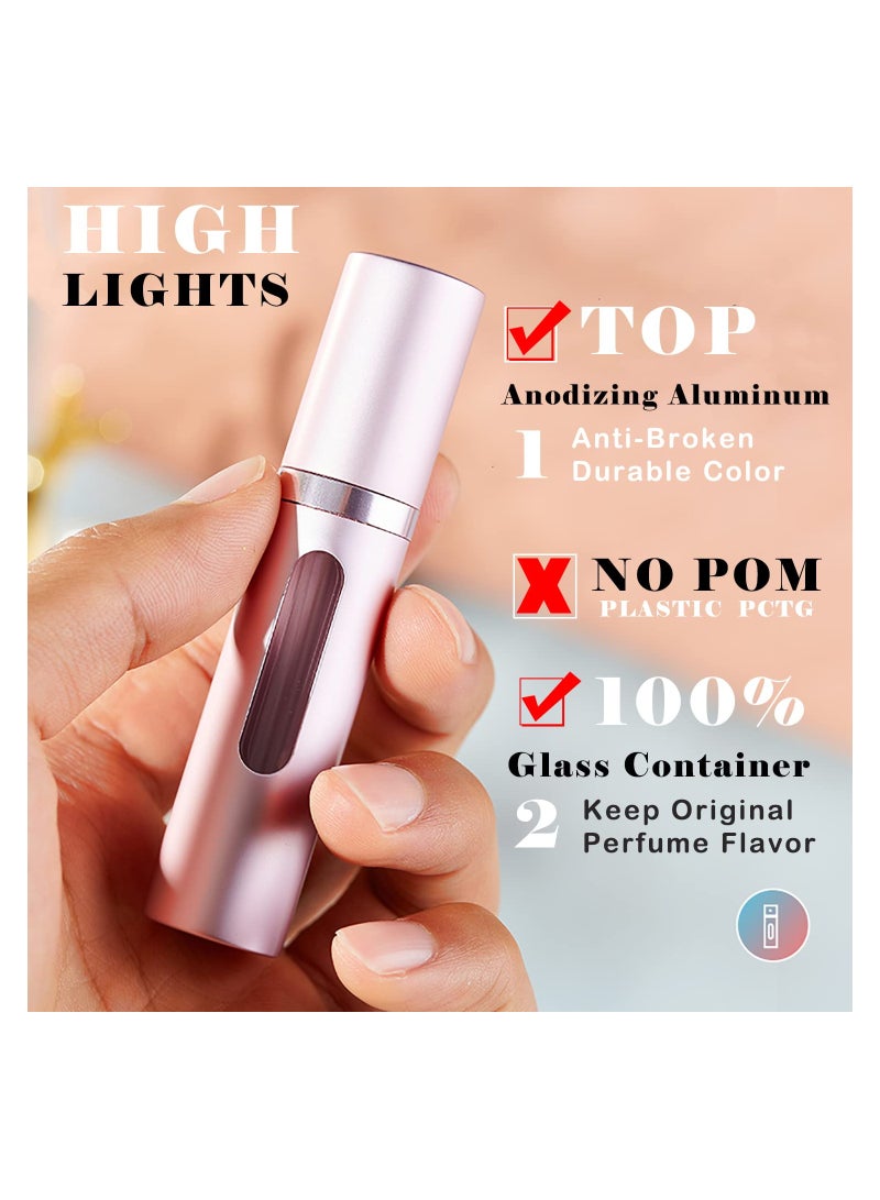 Portable Refillable Perfume Spray Bottle Set - High-Quality Glass Mini Atomizer for Travel, Bottom Filling Design, Elegant Green Color. Perfect for On-the-Go Fragrance! - Image 3