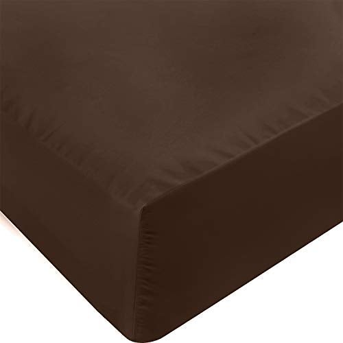 Utopia Bedding Queen Fitted Sheet - Bottom Sheet - Deep Pocket - Soft Microfiber - Shrinkage and Fade Resistant - Easy Care -1 Fitted Sheet Only (Brown) - Image 1