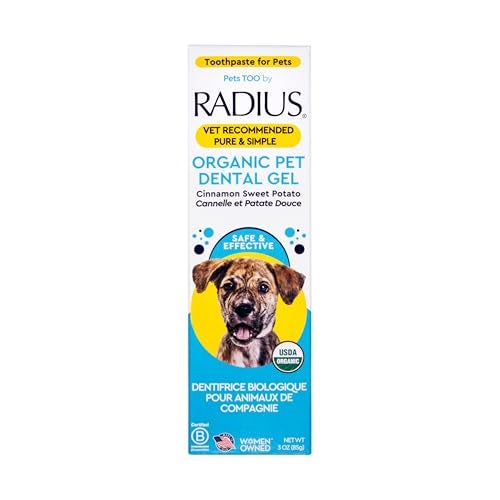RADIUS USDA Organic Canine Pet Toothpaste 1 Unit, 3 oz, Non Toxic Toothpaste for Dogs, Designed to Clean Teeth and Help Prevent Tartar and Remove Plaque, Xylitol Free - Image 1