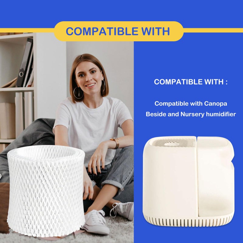 Roninby Humidifier Wicking Replacement Filter Compatible With Canopy Bedside And Nursery Humidifier  Wood Pulp & Paper Filter  5 Pack - Image 3