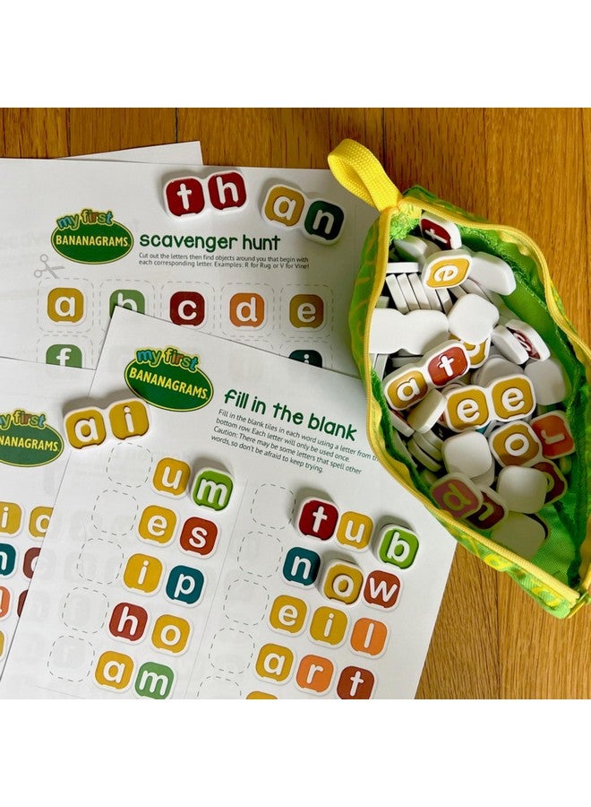 Bananagrams Bananagrams Classic & My First Bundle. Fun Word Game Set for Kids & Families. Educational & Entertaining, Ages. Fast-Paced Word Play in a Convenient Portable Pouch  - Image 4