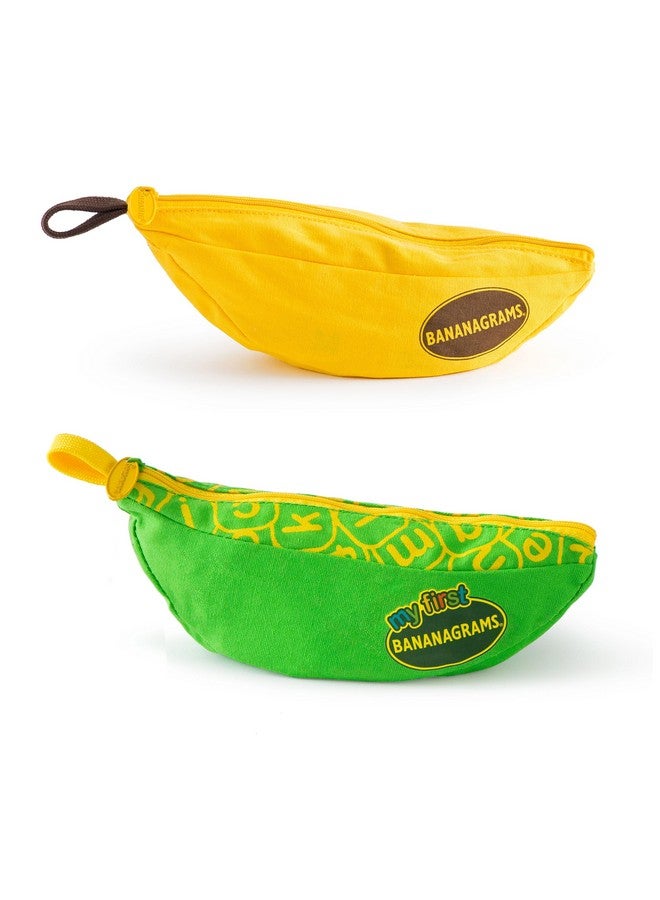 Bananagrams Bananagrams Classic & My First Bundle. Fun Word Game Set for Kids & Families. Educational & Entertaining, Ages. Fast-Paced Word Play in a Convenient Portable Pouch  - Image 1