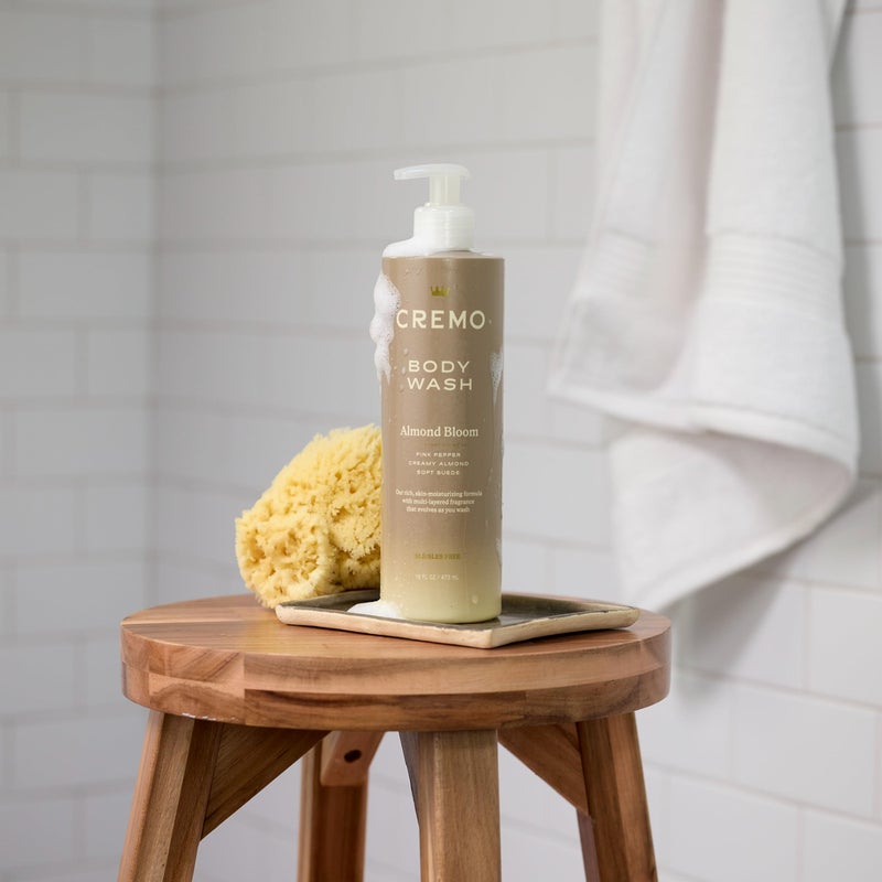 Cremo Skin Moisturizing Almond Bloom Women's Body Wash, Notes of Spicy Pink Pepper, Creamy Almond, and Soft Suede, 16 Fl Oz - Image 2