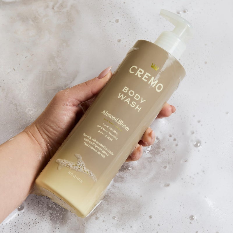 Cremo Skin Moisturizing Almond Bloom Women's Body Wash, Notes of Spicy Pink Pepper, Creamy Almond, and Soft Suede, 16 Fl Oz - Image 3