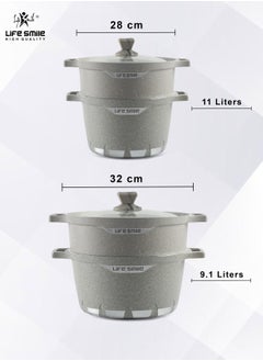 Life Smile Stock Pot with Steam Pot 32CM Size  - Image 4