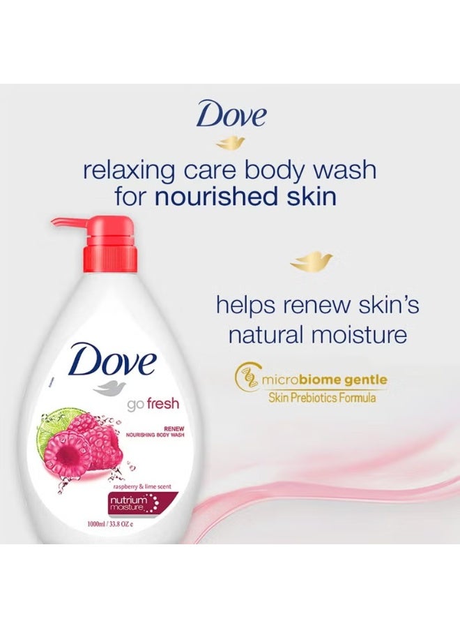 دوف غسول الجسم دوف المنعش برائحة التوت والليمون لبشرة متجددة، رائحة منعشة، 1 لتر - Image 4