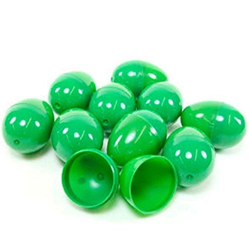 DISCOUNT PARTY AND NOVELTY 24 GREEN EMPTY EASTER EGGS VENDING CRAFTS ETC 